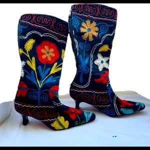 O’ Suzani Boots Turkish Embroidered US 6, EU 37.